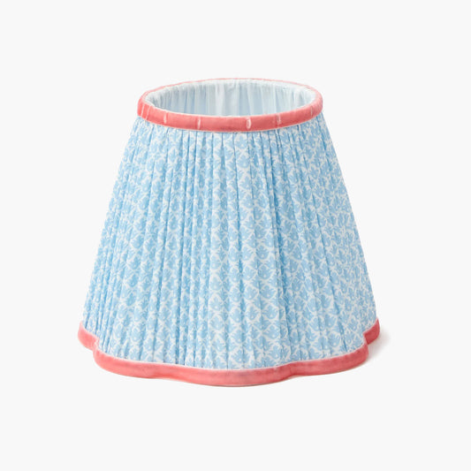 Paralume in loto blu e corallo (18 cm)