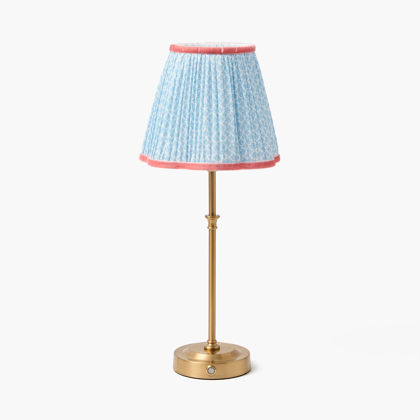 Paralume in loto blu e corallo (18 cm)