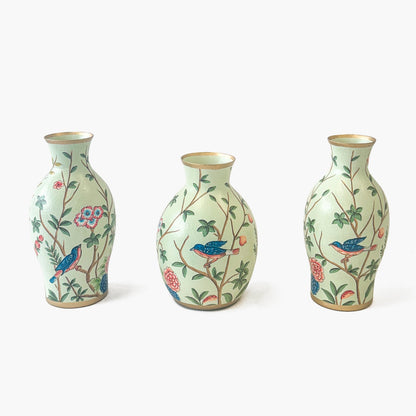 Vasi Chinoiserie Tole Bud (set di 3)