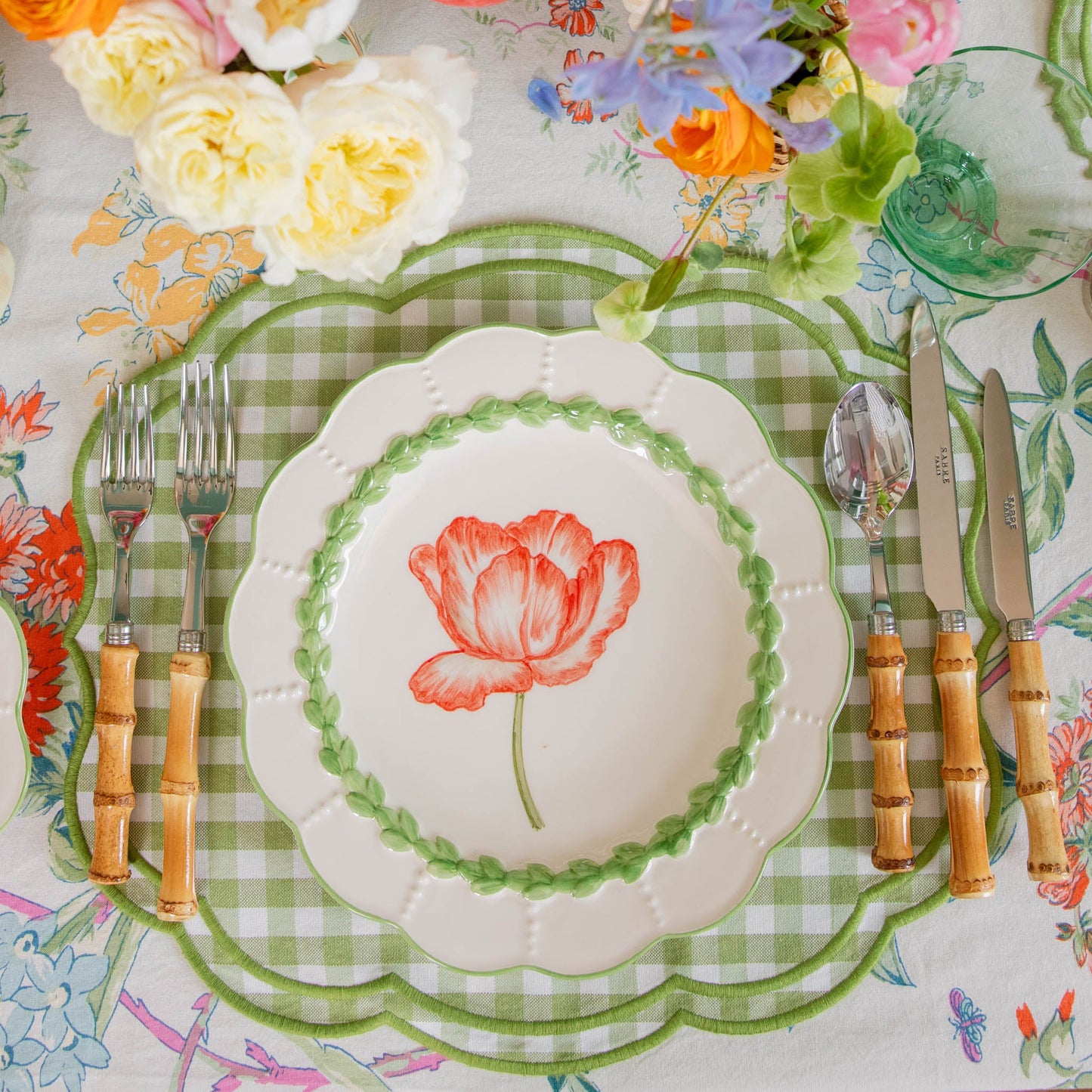 Piatti da portata Green Laurel Tulip (set da 4)