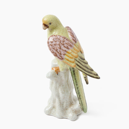 Pappagallo in porcellana giallo morbido (coppia)