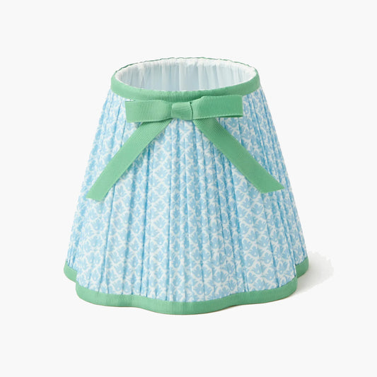 Paralume con fiocco di loto blu e verde (18 cm)