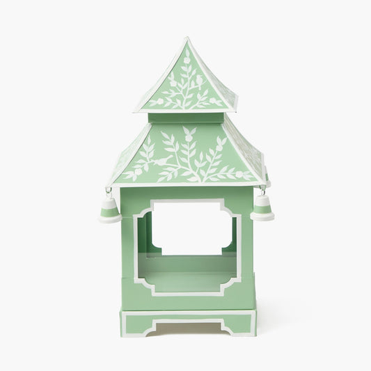 Lanterna pagoda in stile cinese verde tenue