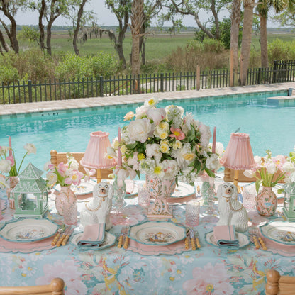 Piccolo vaso urna in stile chinoiserie rosa