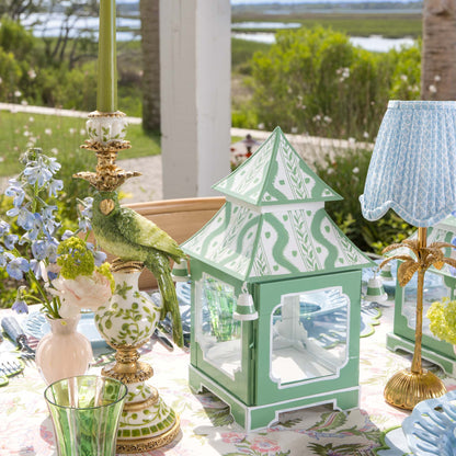 Lanterne Pagoda Ikat Mini Verdi (Coppia)