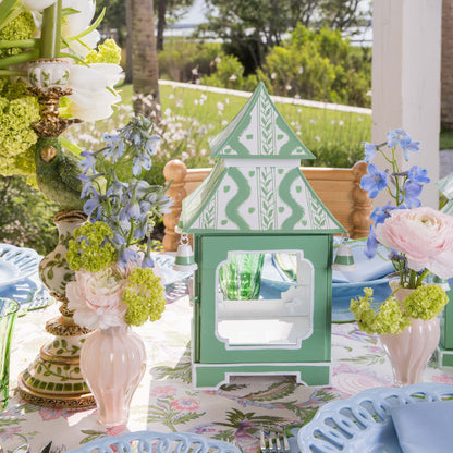 Lanterne Pagoda Ikat Mini Verdi (Coppia)