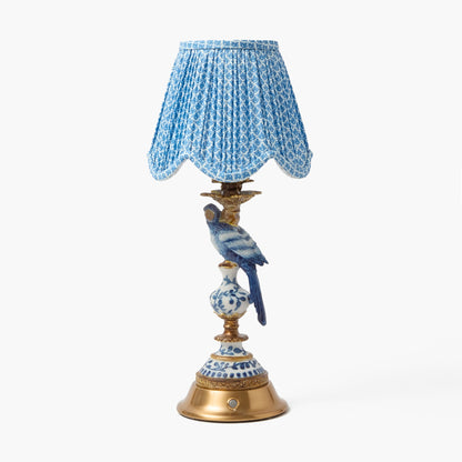 Lampada ricaricabile Blue Parrot con paralume a conchiglia Blue Lotus Deep (18 cm)