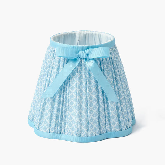 Paralume con fiocco di loto blu morbido (18 cm)