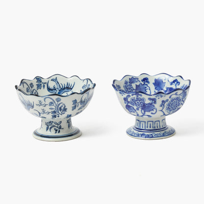 Ciotole da stuzzichino smerlate Chinoiserie (coppia)
