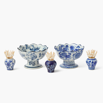 Ciotole da stuzzichino smerlate Chinoiserie (coppia)