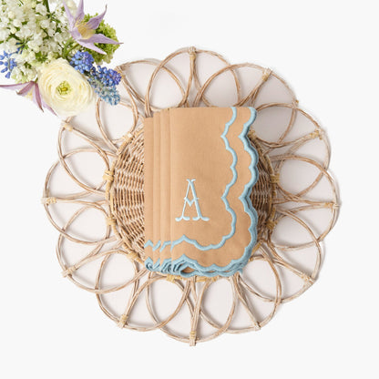 Tovaglioli Lily Sand &amp; Blue (set da 4)