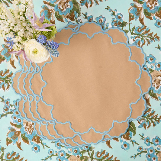 Tovagliette Lily Sand &amp; Blue (set da 4)