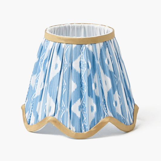 Paralume smerlato profondo blu e stucco (18 cm)
