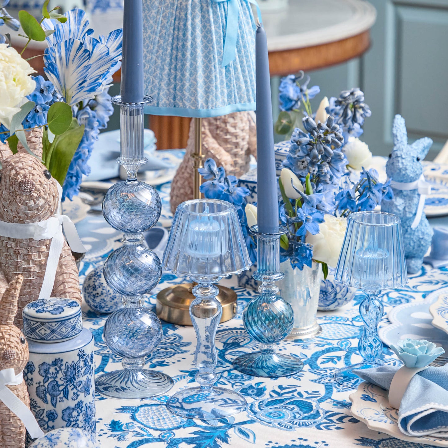 Set di candele Camille Azure (blu polvere)