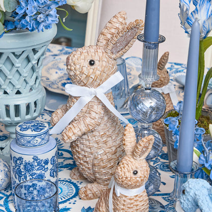 Coniglio in rattan (coppia)