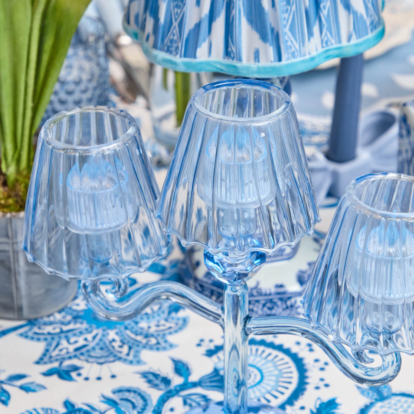 Candelabro Tealight Lanterna Blu