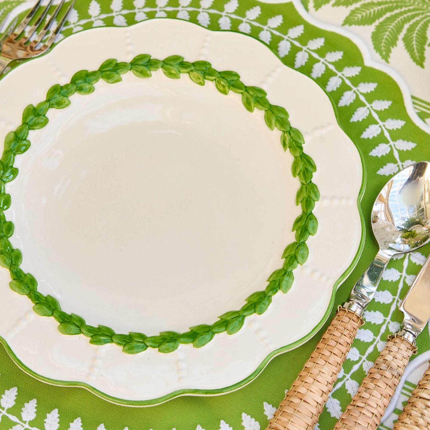 Piatti da portata e da antipasto Green Laurel (set da 8)