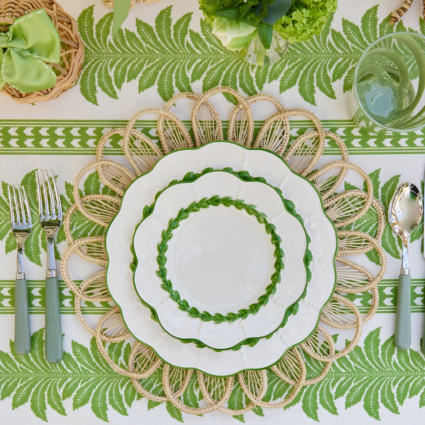 Piatti da portata e da antipasto Green Laurel (set da 8)