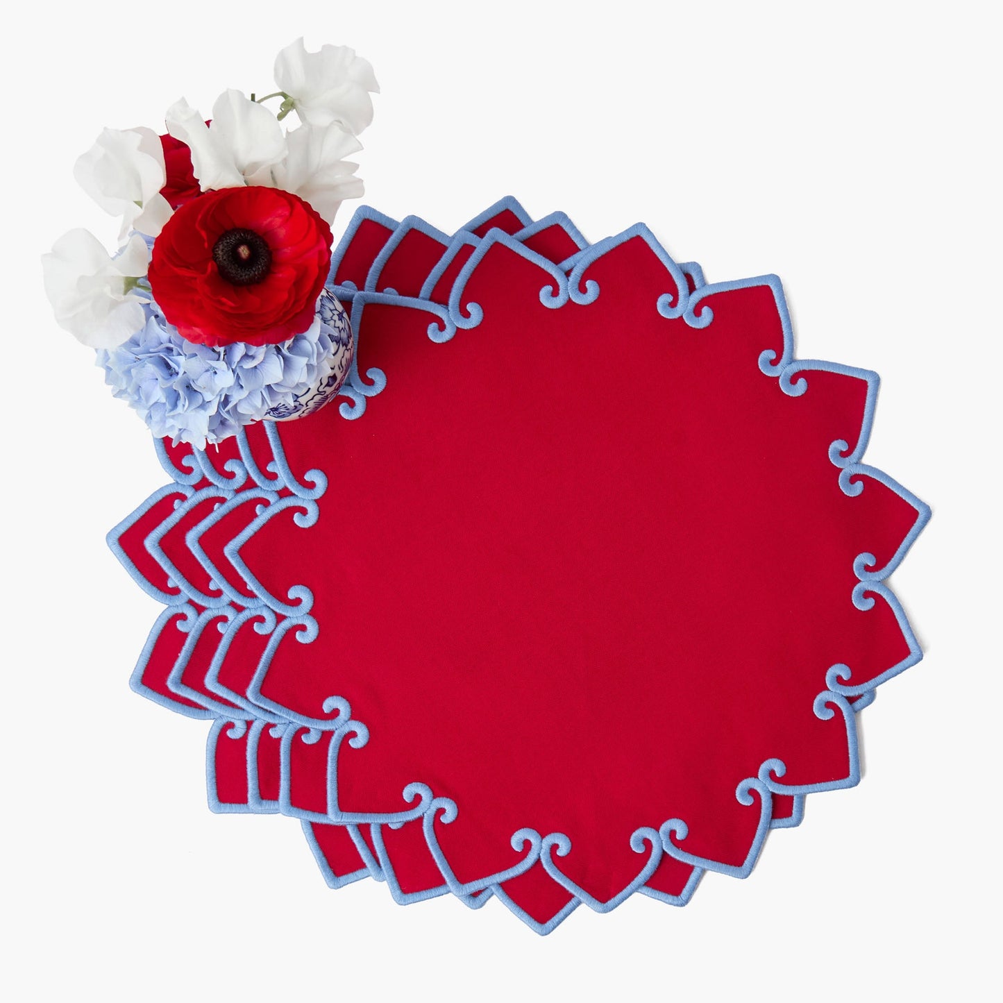 Tovagliette Angelina rosse e blu (set da 4)