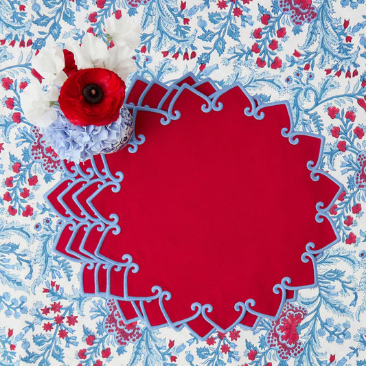 Tovagliette Angelina rosse e blu (set da 4)