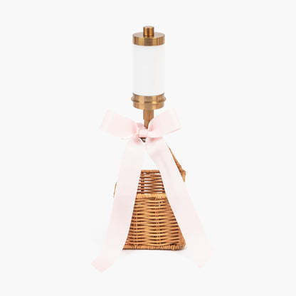 Lampada ricaricabile a forma di mongolfiera con fiocco rosa