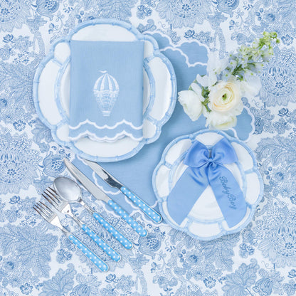 Fiocco personalizzabile in grosgrain blu
