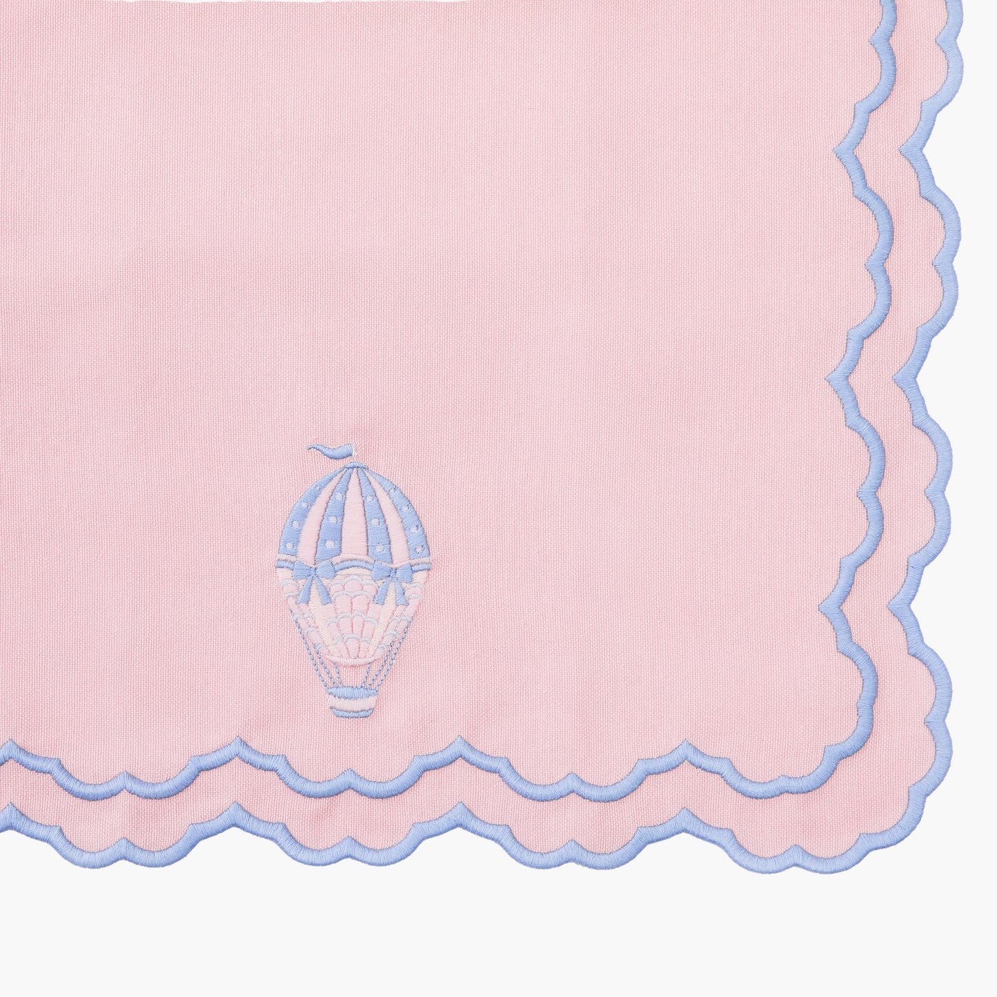 Tovaglioli ricamati Sarah Pink &amp; Blue Hot Air Balloon (set da 4)