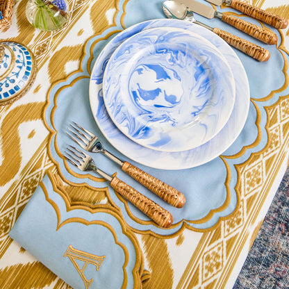 Tovagliette Serena Blue &amp; Caramel (set da 4)