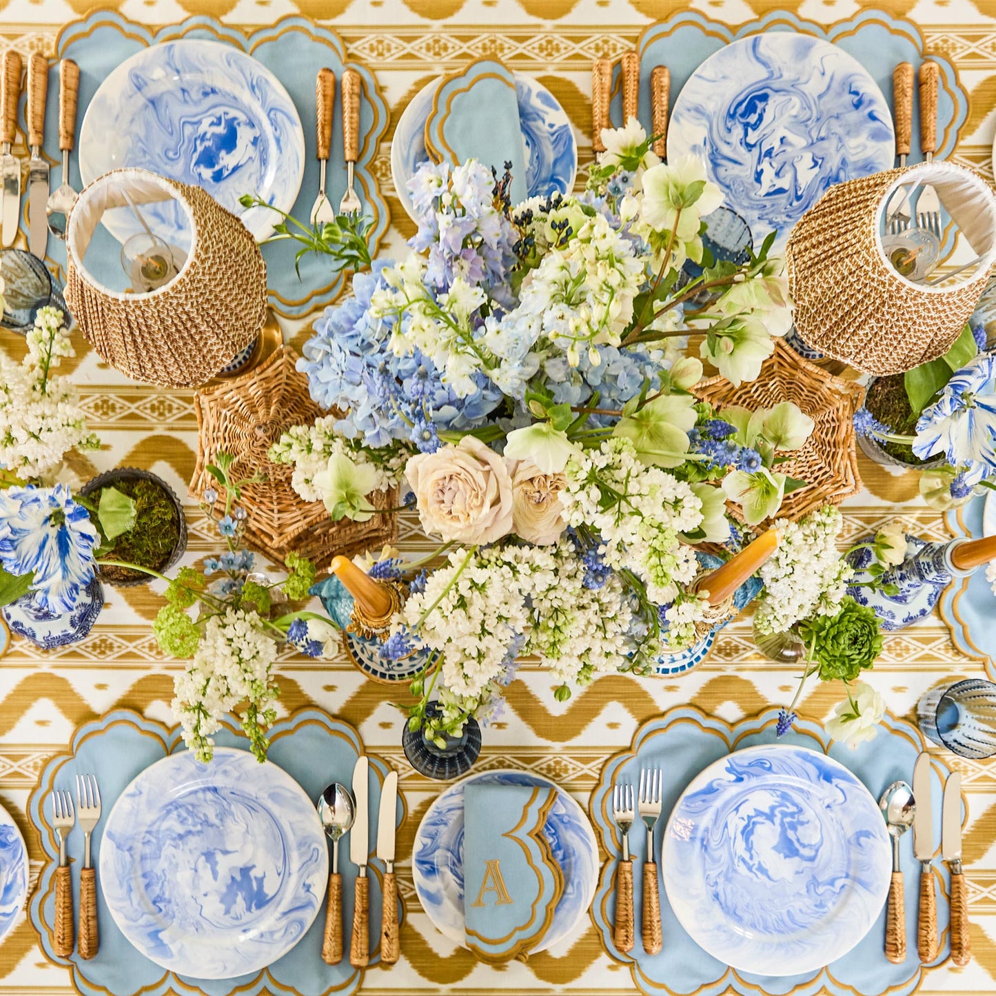 Piatto antipasto marmorizzato Julia Blue