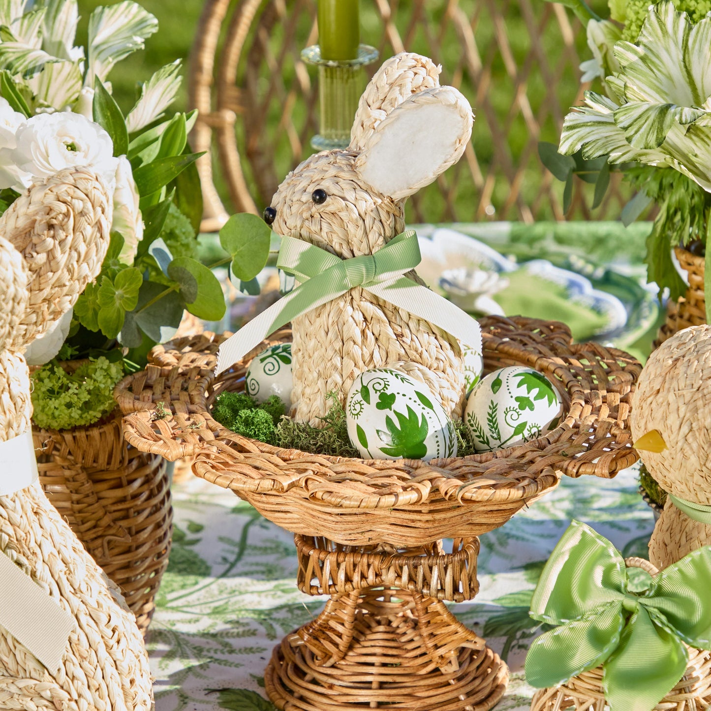 Set di decorazioni in rattan per prato