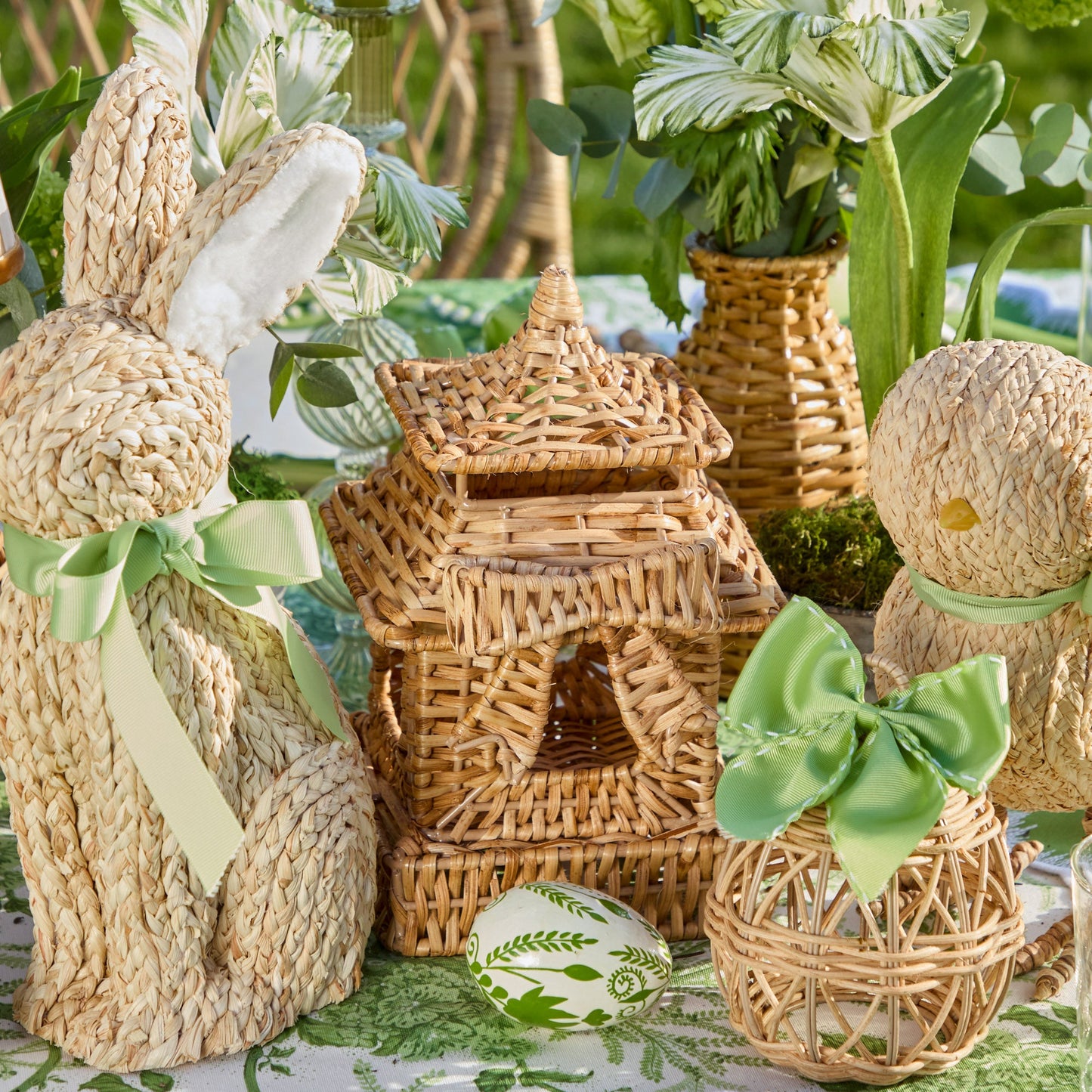 Lanterne Pagoda Mini Bow Rattan (coppia)