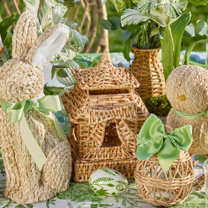 Lanterne Pagoda Mini Bow Rattan (coppia)