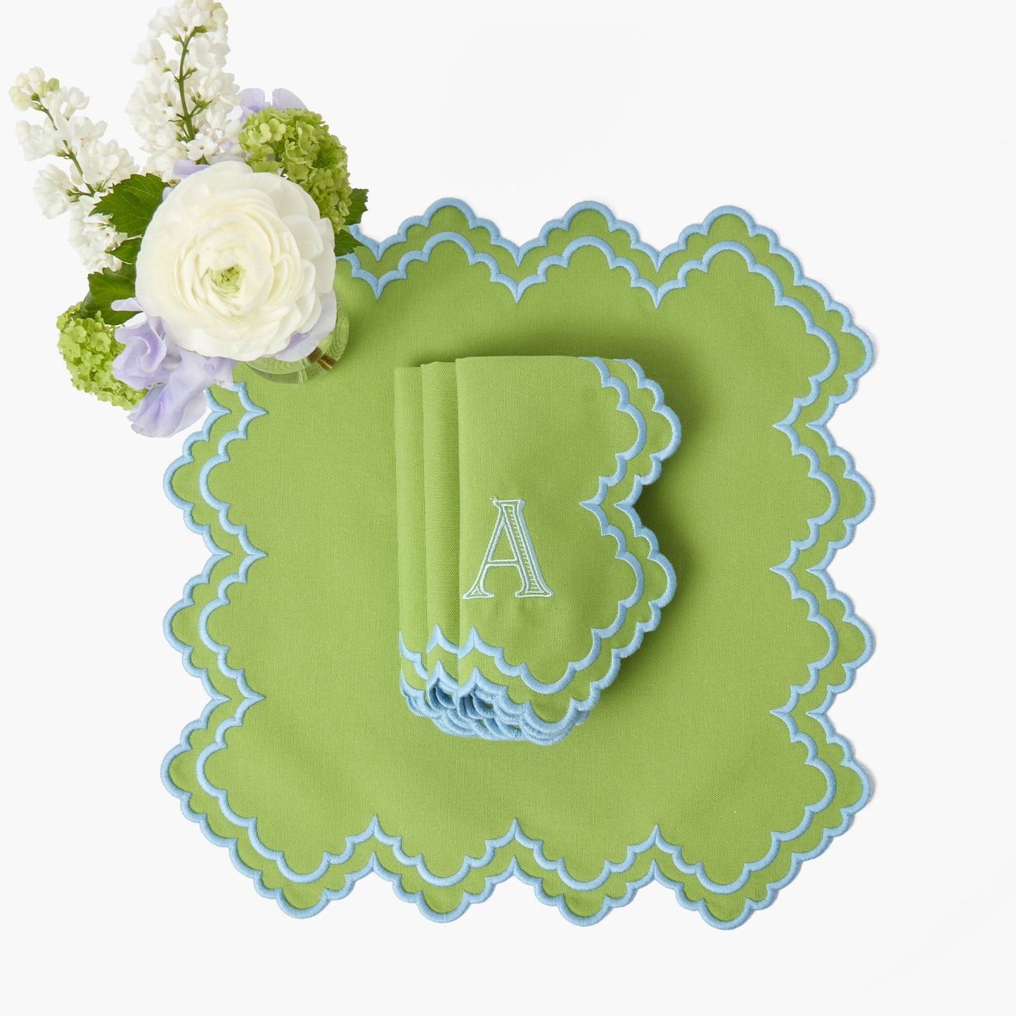 Tovaglioli Scarlett Green &amp; Blue (set da 4)