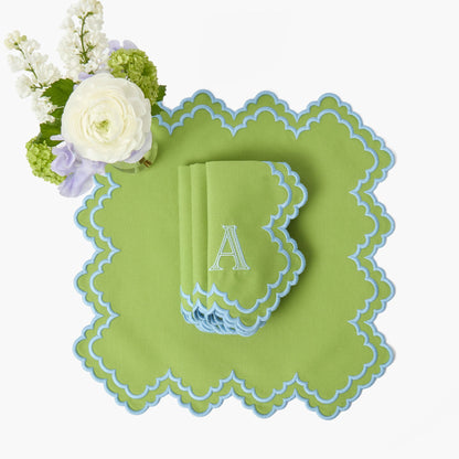 Tovaglioli Scarlett Green &amp; Blue (set da 4)