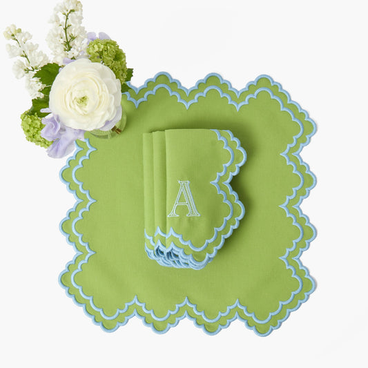 Tovaglioli Scarlett Green &amp; Blue (set da 4)