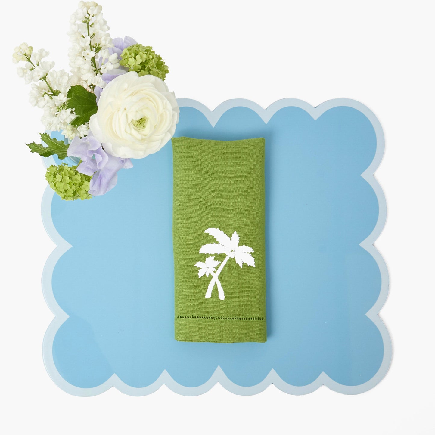 Tovagliette all'americana laccate blu smerlate (set da 4)