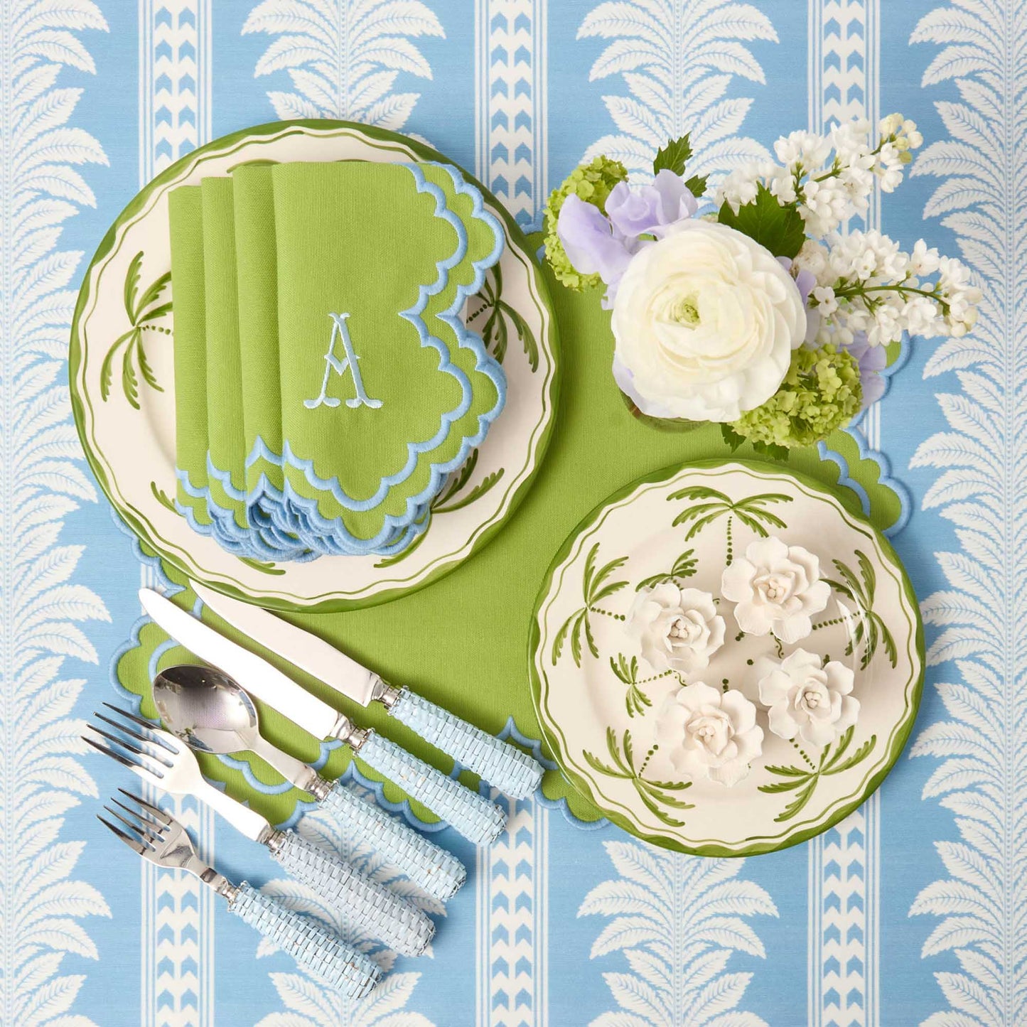 Tovagliette Scarlett Green &amp; Blue (set da 4)