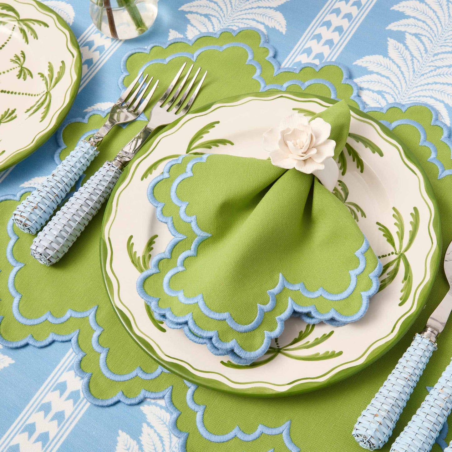 Tovagliette Scarlett Green &amp; Blue (set da 4)