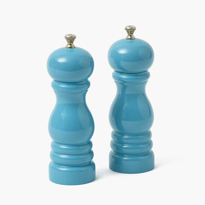 Set sale e pepe laccato blu