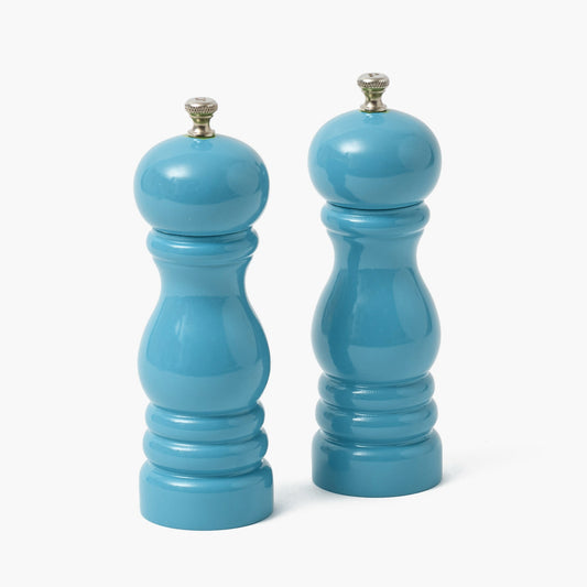 Set sale e pepe laccato blu