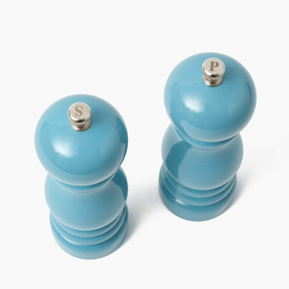 Set sale e pepe laccato blu