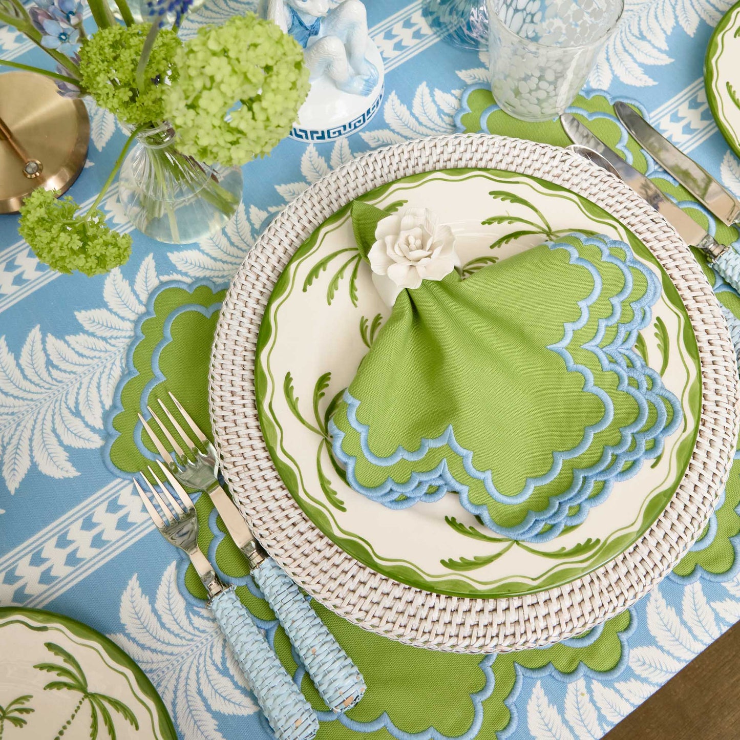 Tovagliette Scarlett Green &amp; Blue (set da 4)
