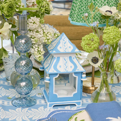 Lanterna Pagoda Ikat Blu