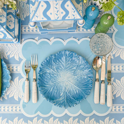 Tovagliette all'americana laccate blu smerlate (set da 4)