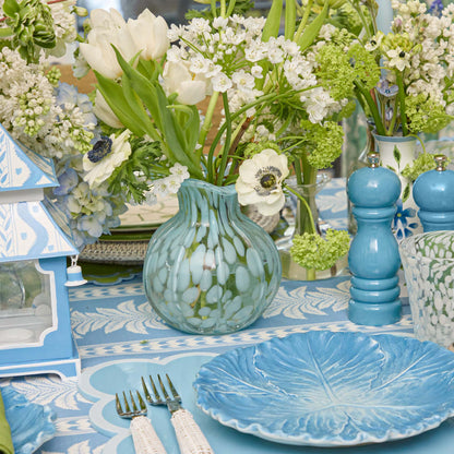 Set sale e pepe laccato blu