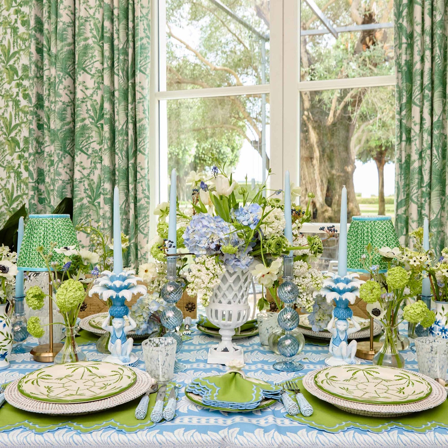 Tovagliette Scarlett Green &amp; Blue (set da 4)