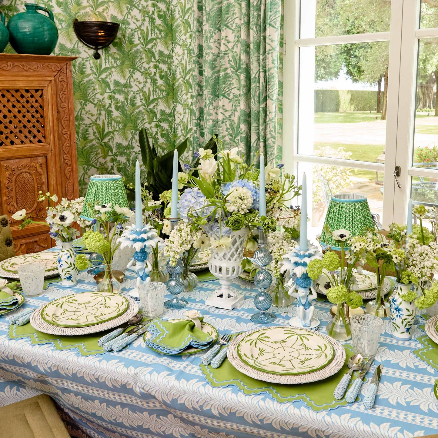 Tovaglioli Scarlett Green &amp; Blue (set da 4)