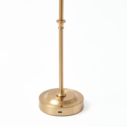 Lampada ricaricabile Edie Tall con paralume in loto blu e corallo (18 cm)
