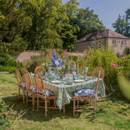 Tovaglia Ikat blu e verde
