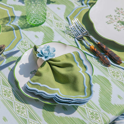 Anelli per tovaglioli Soft Blue Fiore (set da 4)